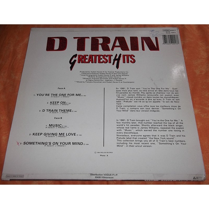 D TRAIN greatest hits, LP for sale on
