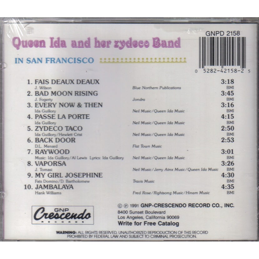 in san francisco by QUEEN IDA AND HER ZYDECO BAND, CD with ald93