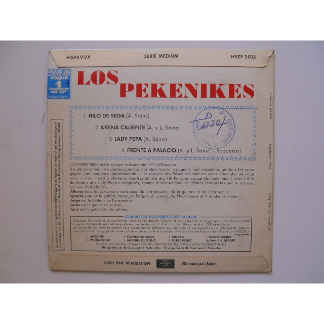 LOS PEKENIKES hilo de seda, 7INCH (EP) for sale on
