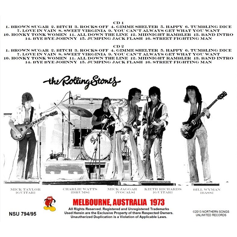 Melbourne, australia 1973 limited 2cd by The Rolling Stones, CD x 2