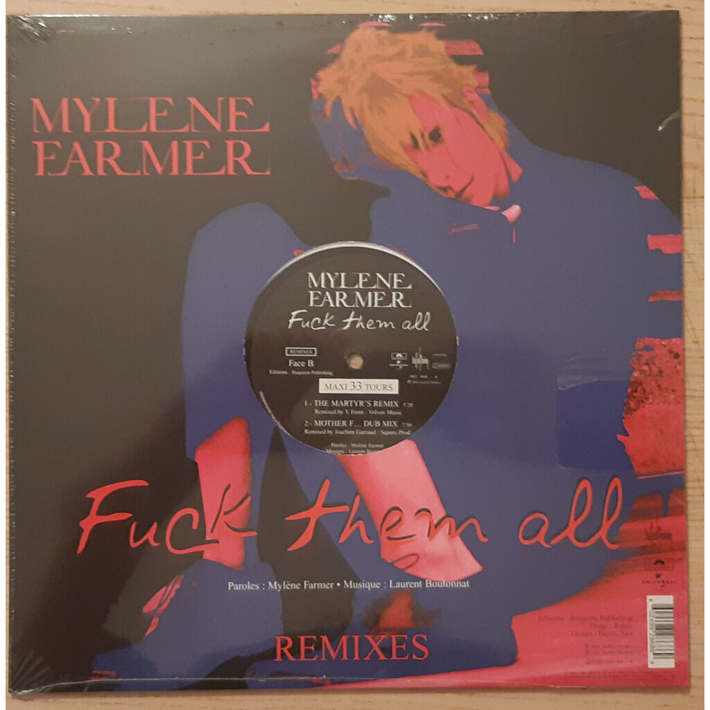 Fuck Them All Remixes De Mylene Farmer Maxi 45T Chez Dumbo Ref