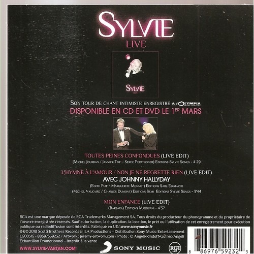  sylvie vartan johnny hallyday  -  live l'hymne a l'amour promo 