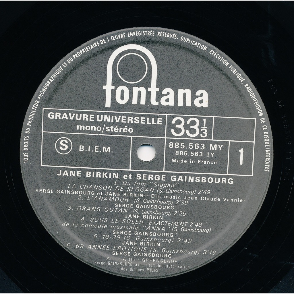 Jane birkin, serge gainsbourg, 70s. - Album alb9801513