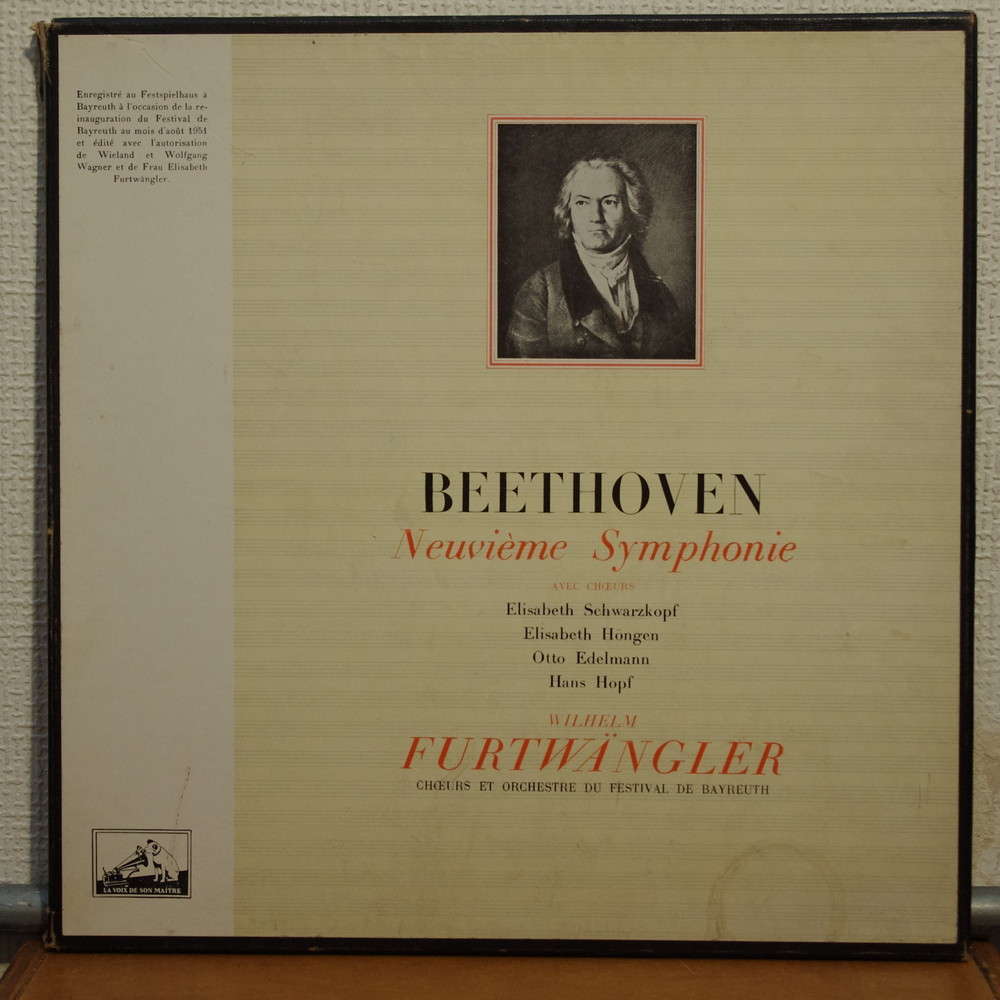 Beethoven : Symphony No.9 With Choir By Wilhelm Furtwangler, LP Box Set ...