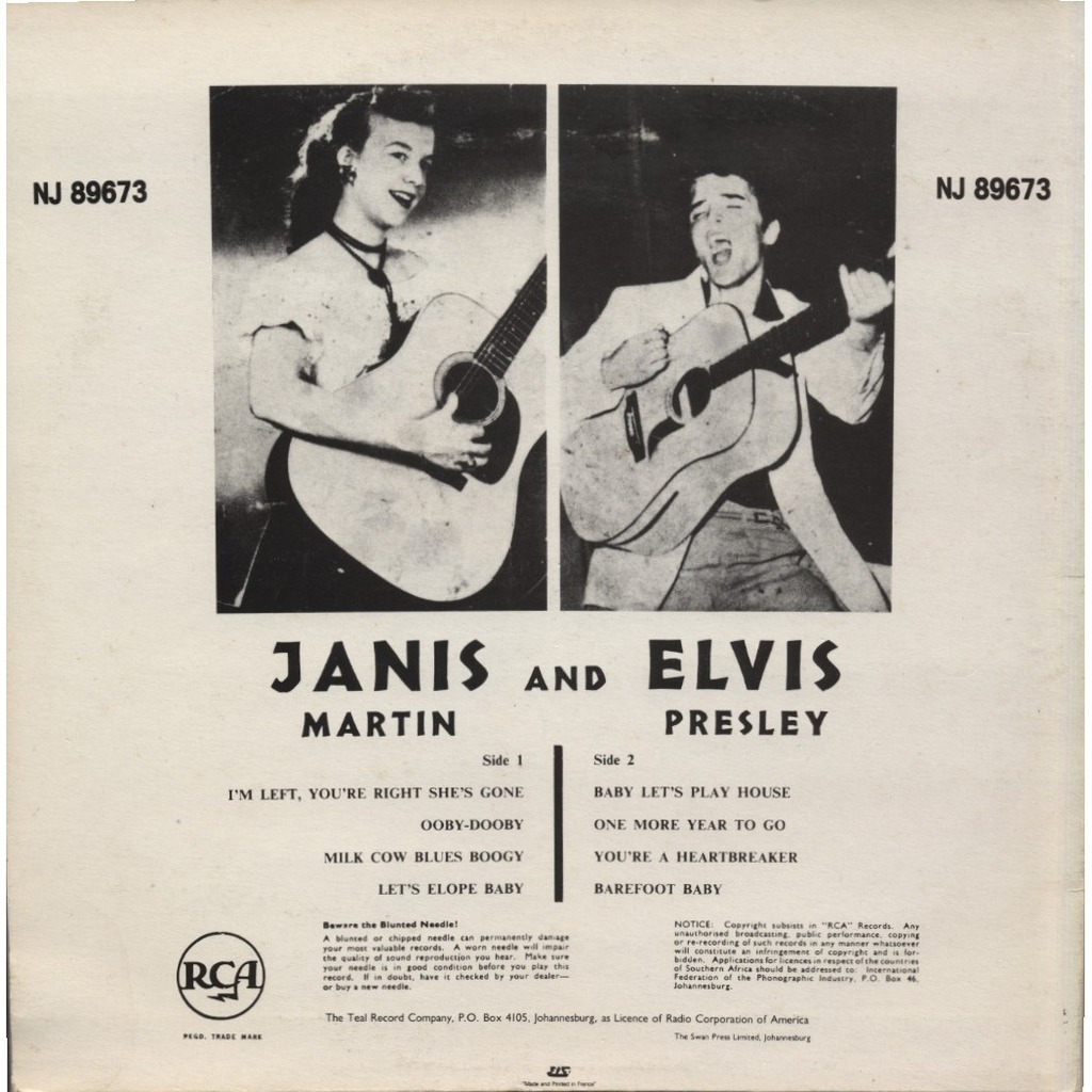 Janis and elvis by Janis Martin And Elvis Presley, 10inch with ubik76