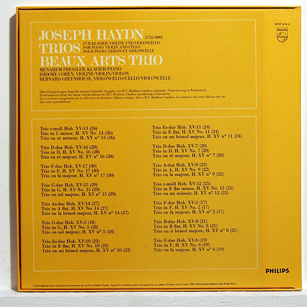 Haydn the piano trios volume 2 by Beaux Arts Trio, LP Box set with