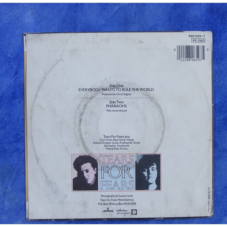 Everybody wants to rule the world / pharaohs by Tears For Fears, SP