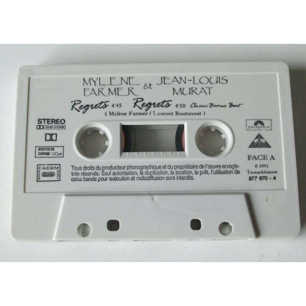 Regrets de Mylène Farmer, K7 chez dom88 - Ref:116176054