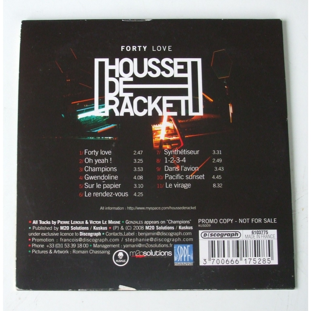 Forty love de Housse De Racket, CD chez dom88 Ref116242108