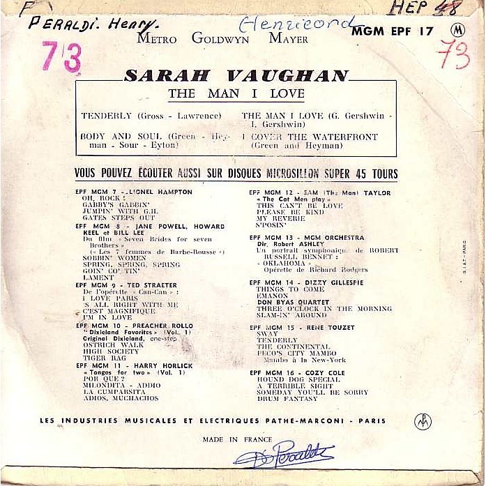 Tenderly body and soul the man i love i cover the waterfront