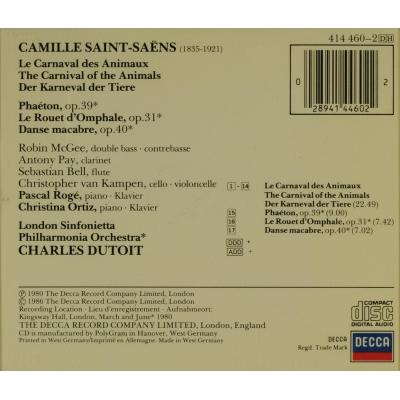 Carnaval des animaux, phaéton, rouet d'omphale, danse macabre by  Saint-Saëns, Camille, CD with melomaan - Ref:116283018