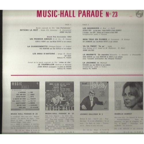  johnny hallyday dario moreno jeanne moreau  -  music-hall parade 23 