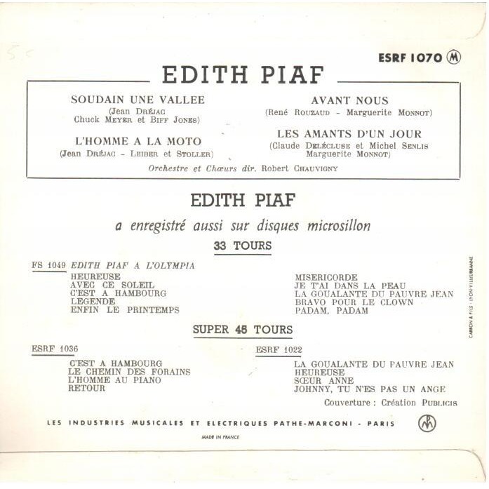 Soudain une vallée / l'homme à