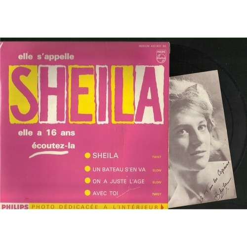  sheila avec photo dedicacee 