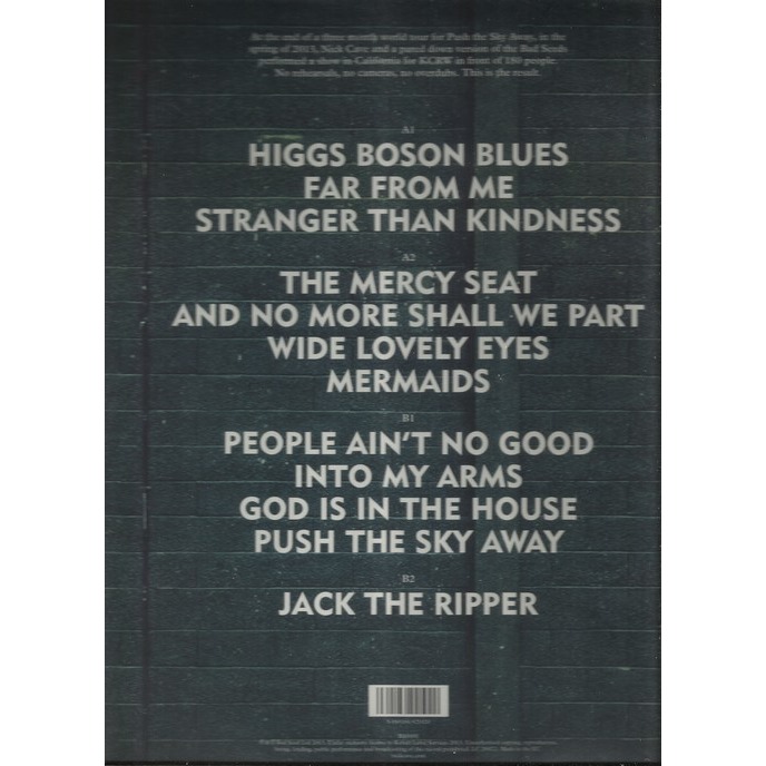  nick cave and the bad seeds  -  live from kcrw 