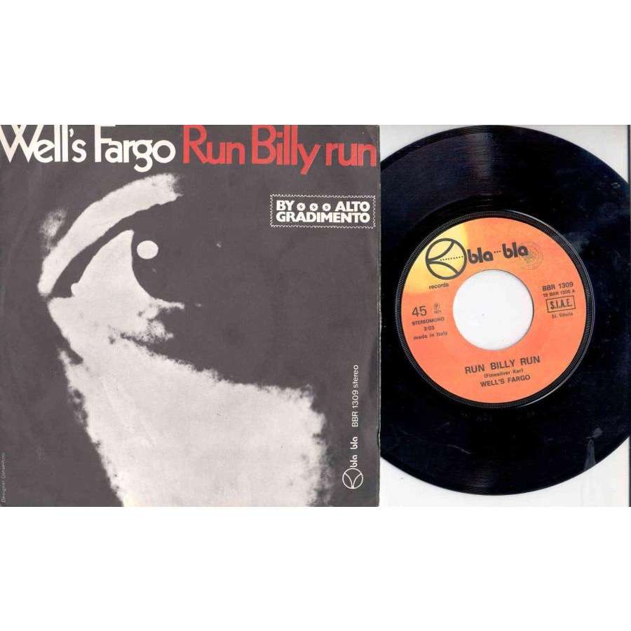 Franco Battiato / Well's Fargo Run Billy Run (Italian 1971 'Bla Bla' lbl 2-trk 7single gf ps)