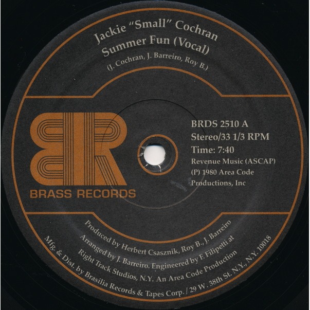  Jackie 'Small' Cochran  -  summer fun ( splendid old school rap ) 