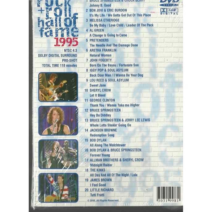  bruce springsteen bob dylan bon jovi  -  hall of fame 1995 