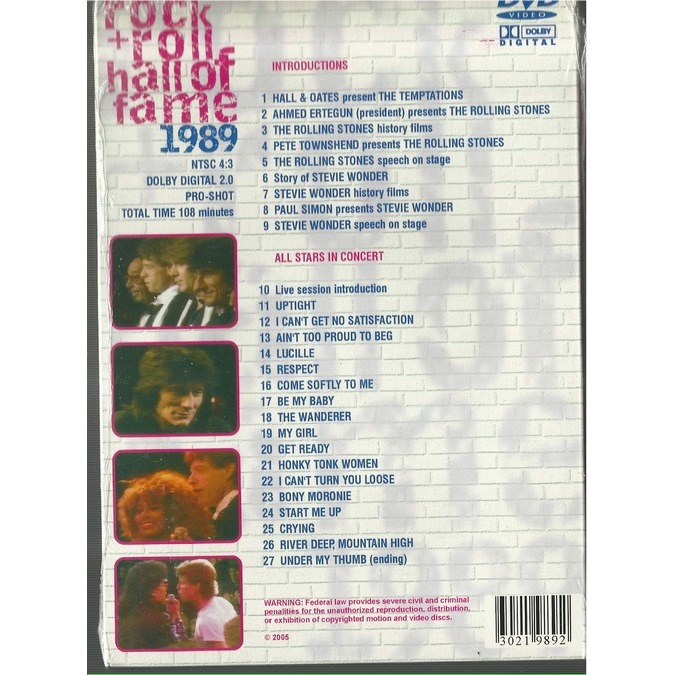  the rolling stones bruce springsteen lou reed  -  hall of fame 1989 