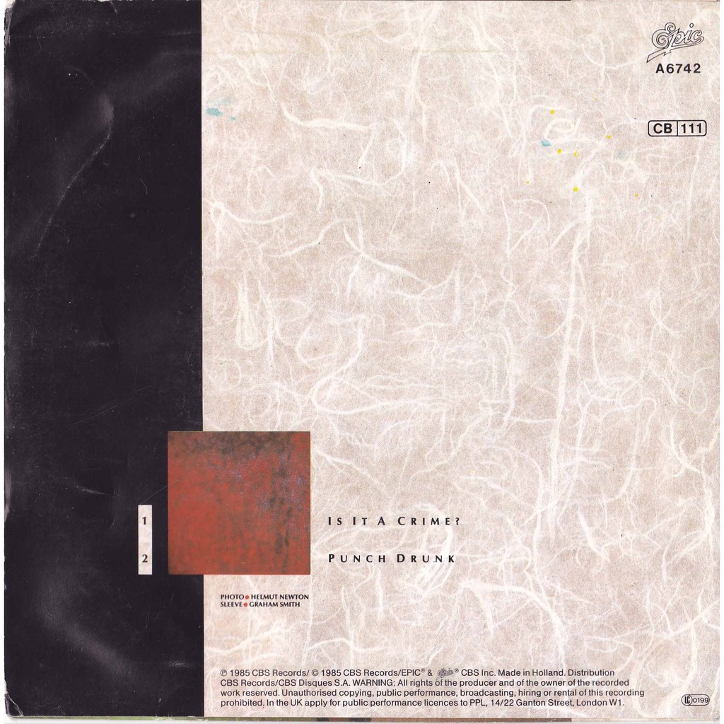 Is it a crime ? / punch drunk by Sade, SP with maziksound Ref116676107