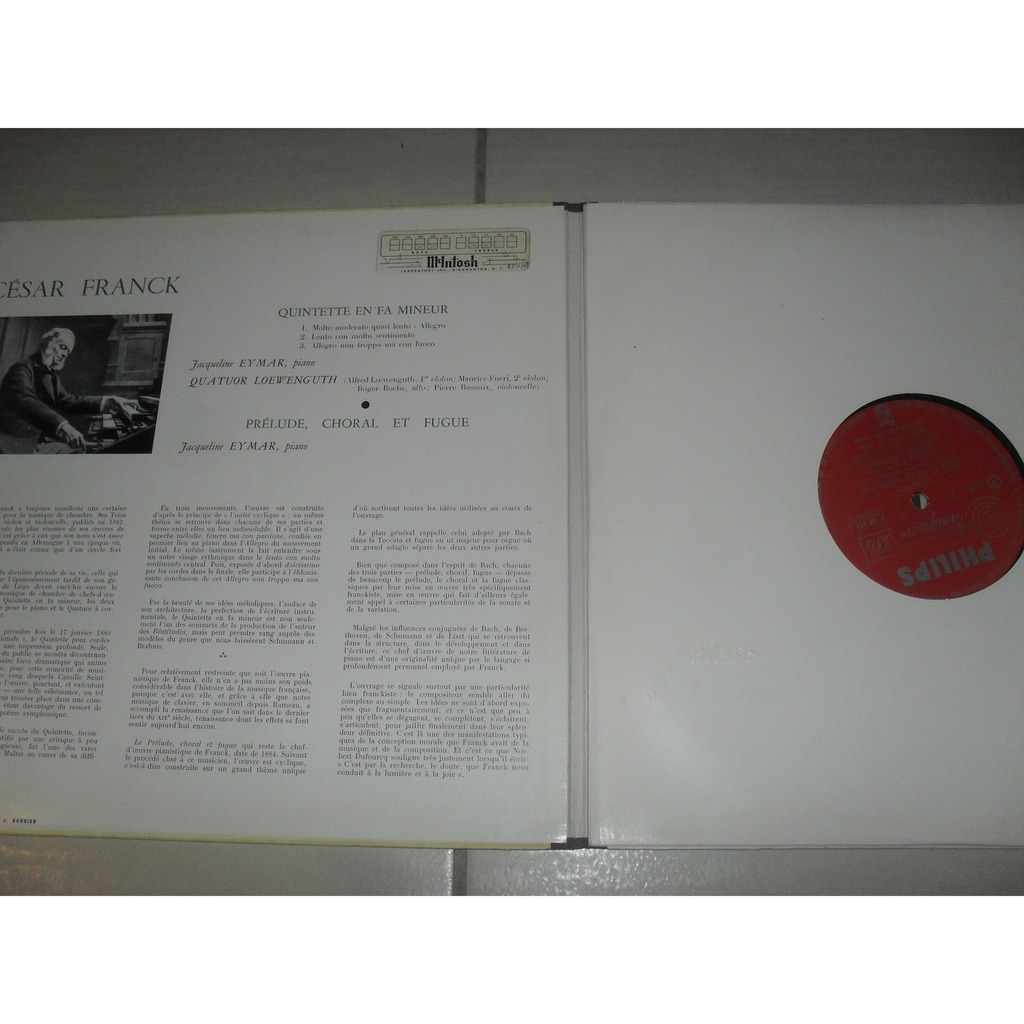 Cesar franck quintette en fa mineur prelude chorale et fugue by