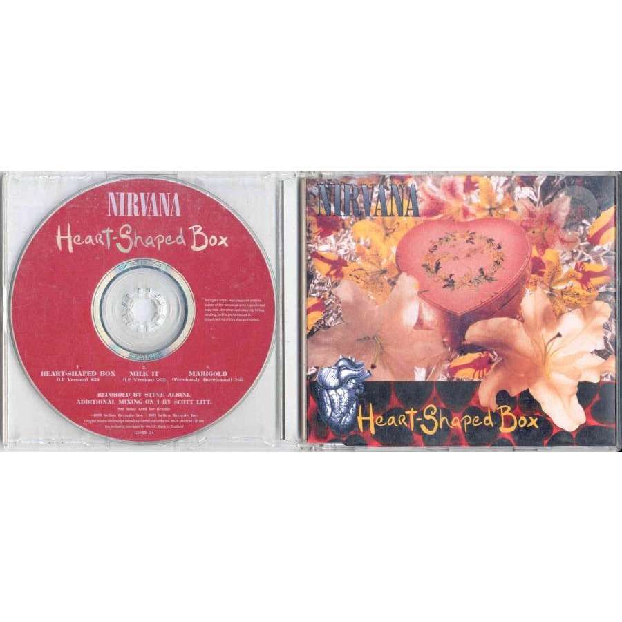 Nirvana heart shaped перевод. Heart-Shaped Box Nirvana диск. Heart Shaped Box обложка Нирвана. Nirvana Heart Shaped Box Single. Nirvana - Heart Shaper Box ' 1994 CD Covers.