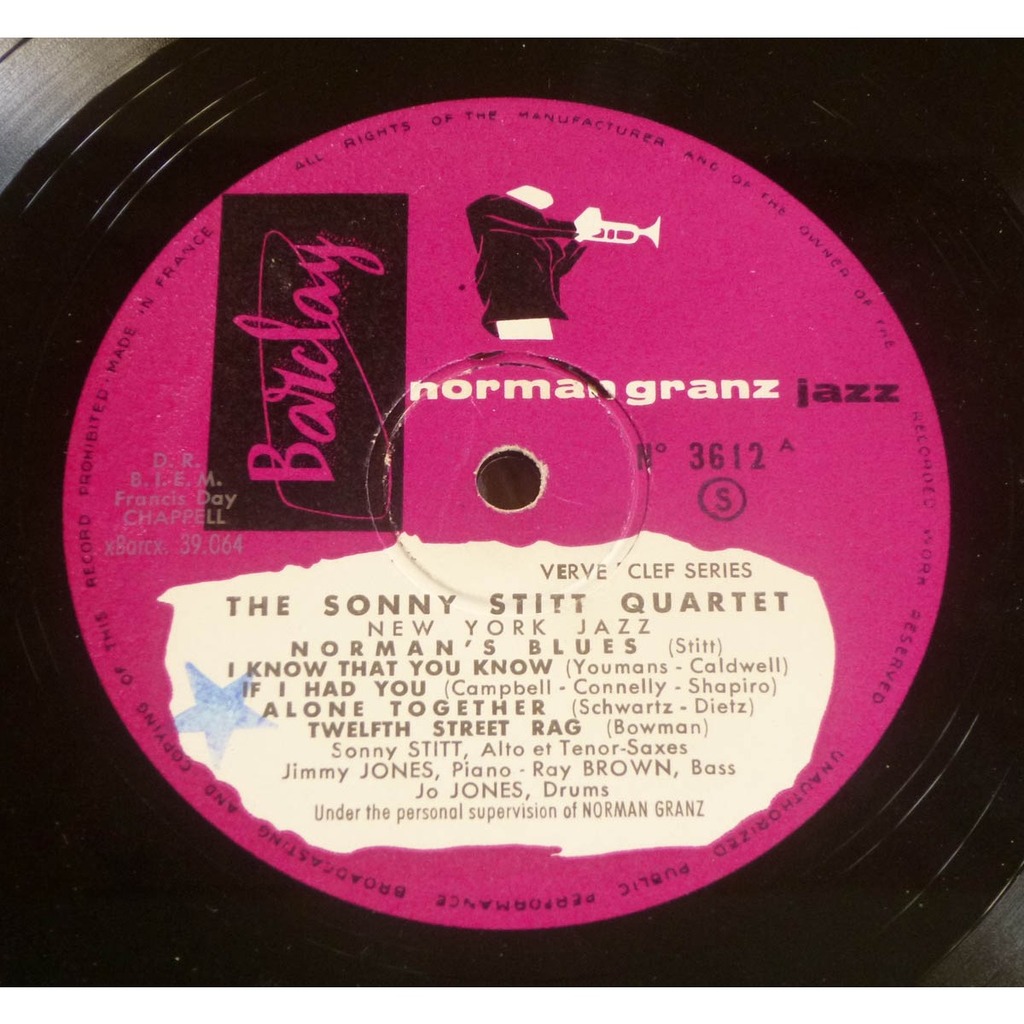 Sonny Stitt Quartet new york jazz ( ultra rare french original press )