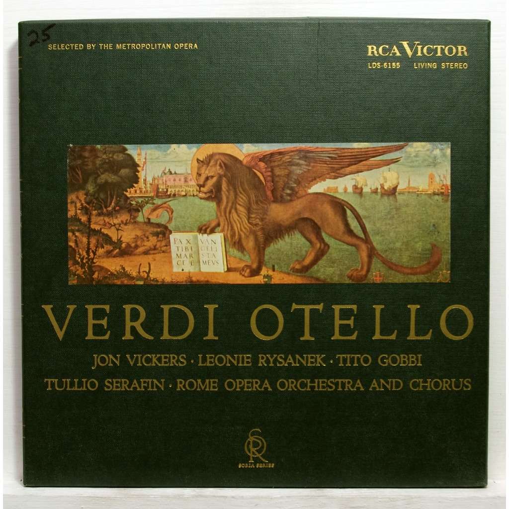 Verdi : otello by Jon Vickers / Leonie Rysanek / Tullio Serafin, LP Box ...