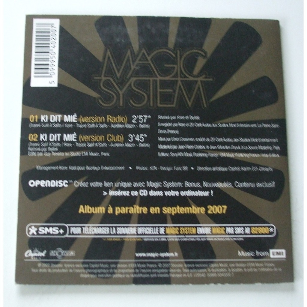 Ki dit mié de Magic System, CDS chez dom88 Ref117215222