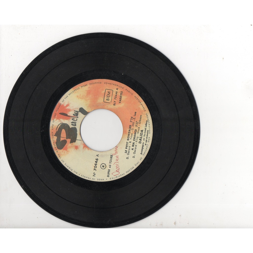 Le petit gonzales de Dalida, EP chez vallois Ref117232310