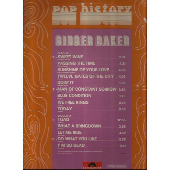  ginger baker  -  pop history vol 10 
