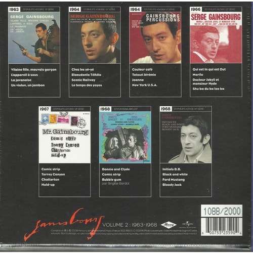  serge gainsbourg  -  coffret 7 ep 1963-1968 