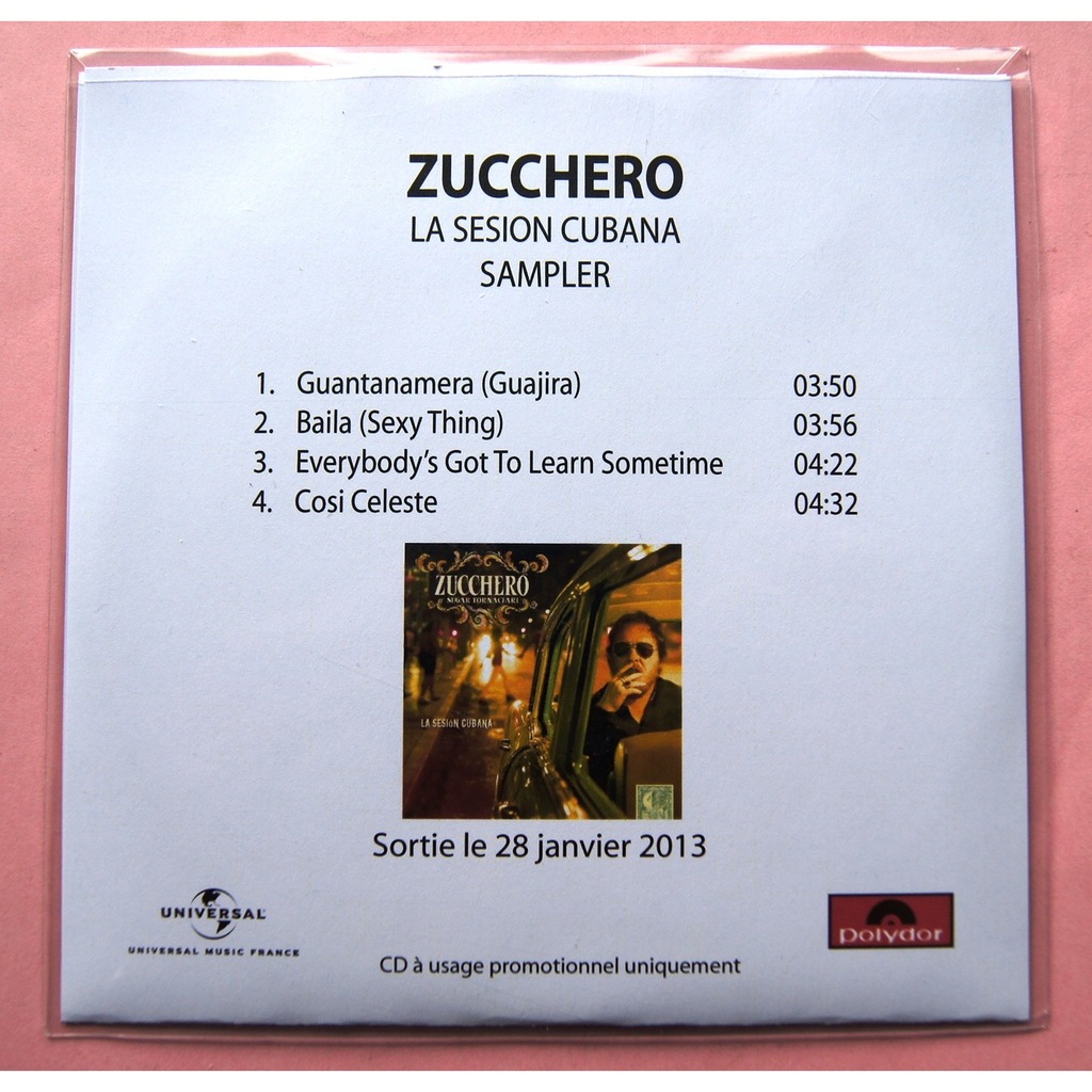 La sesion cubana / promo de Zucchero, CD con 4059jacques Ref117373055