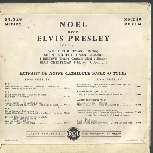  elvis presley  -  noel avec elvis 1958 