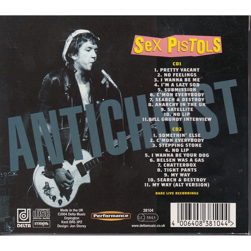 Raw And Live By Sex Pistols Cd X 2 With Jks World Ref 117390258