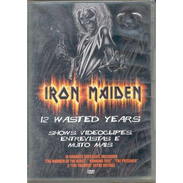 IRON MAIDEN 12 Wasted years (Brazil Ltd 14-trk DVD release great ps)