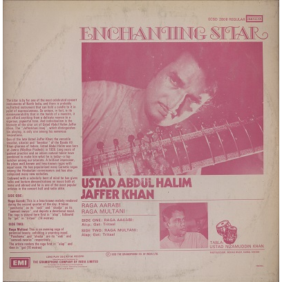  Ustad Abdul Halim Jaffer Khan  -  enchanting sitar 
