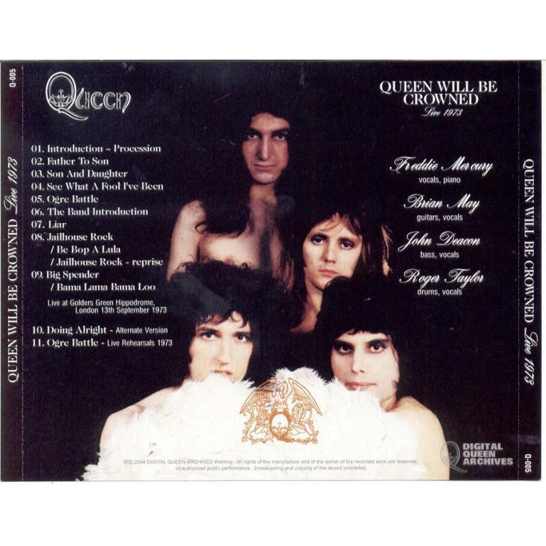 Queen will be crowned (golders green hippodrome london 13.09.1973) by