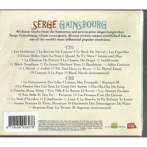  serge gainsbourg  -  40 classic chansons francaise 