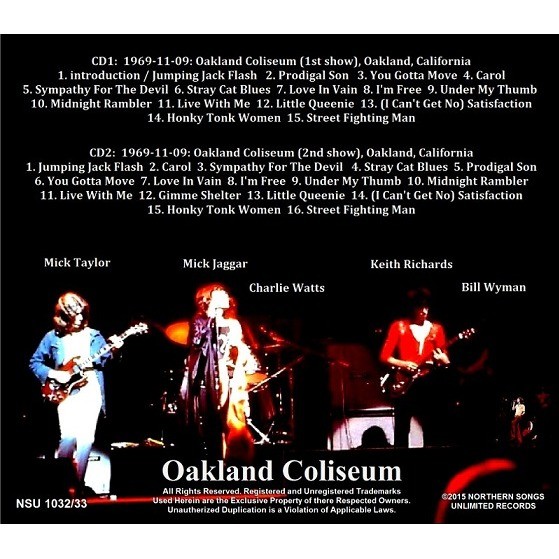 rolling stones / 1969年11月9日オークランド Rolling Stones