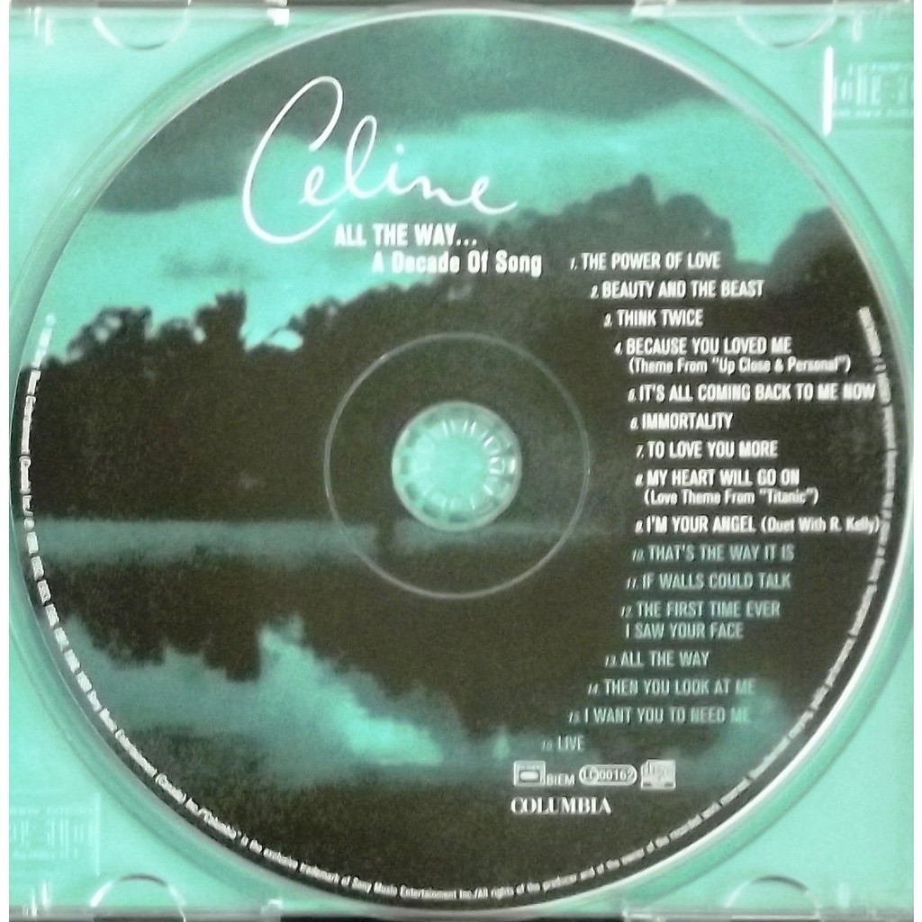 Celine dion all the way (cd 16 tracks)