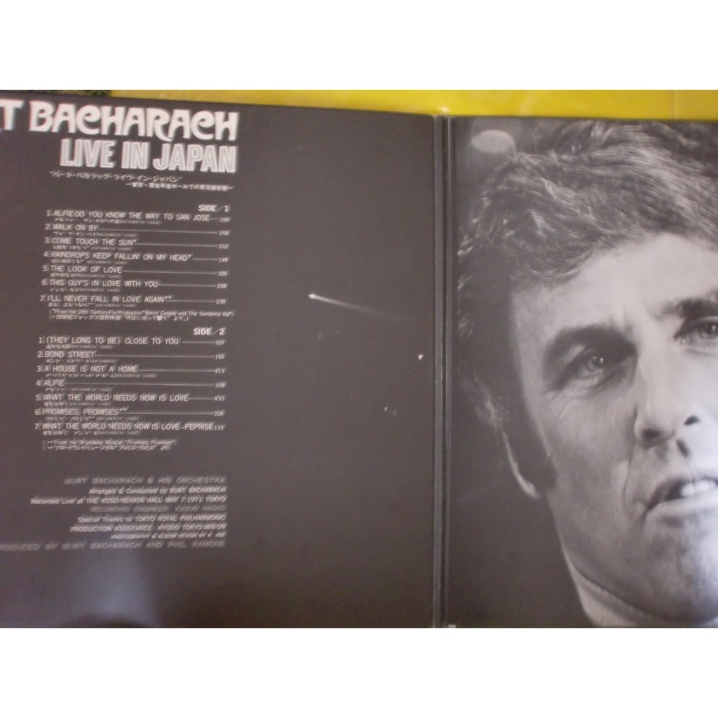 Live in japan by Burt Bacharach, LP Gatefold with ctrjapan - Ref