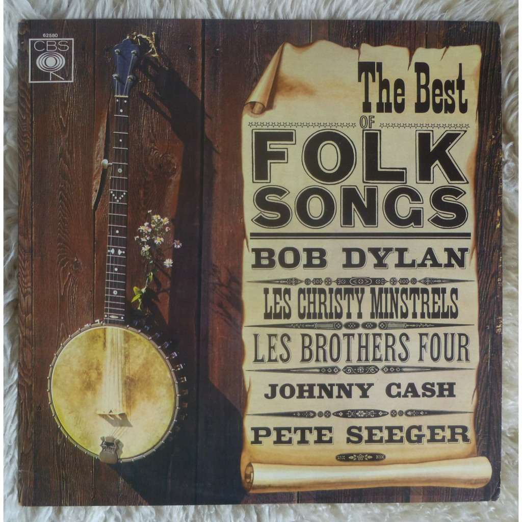 The best of folk songs ( autograph - signed on back by bob dylan ! ) by ...