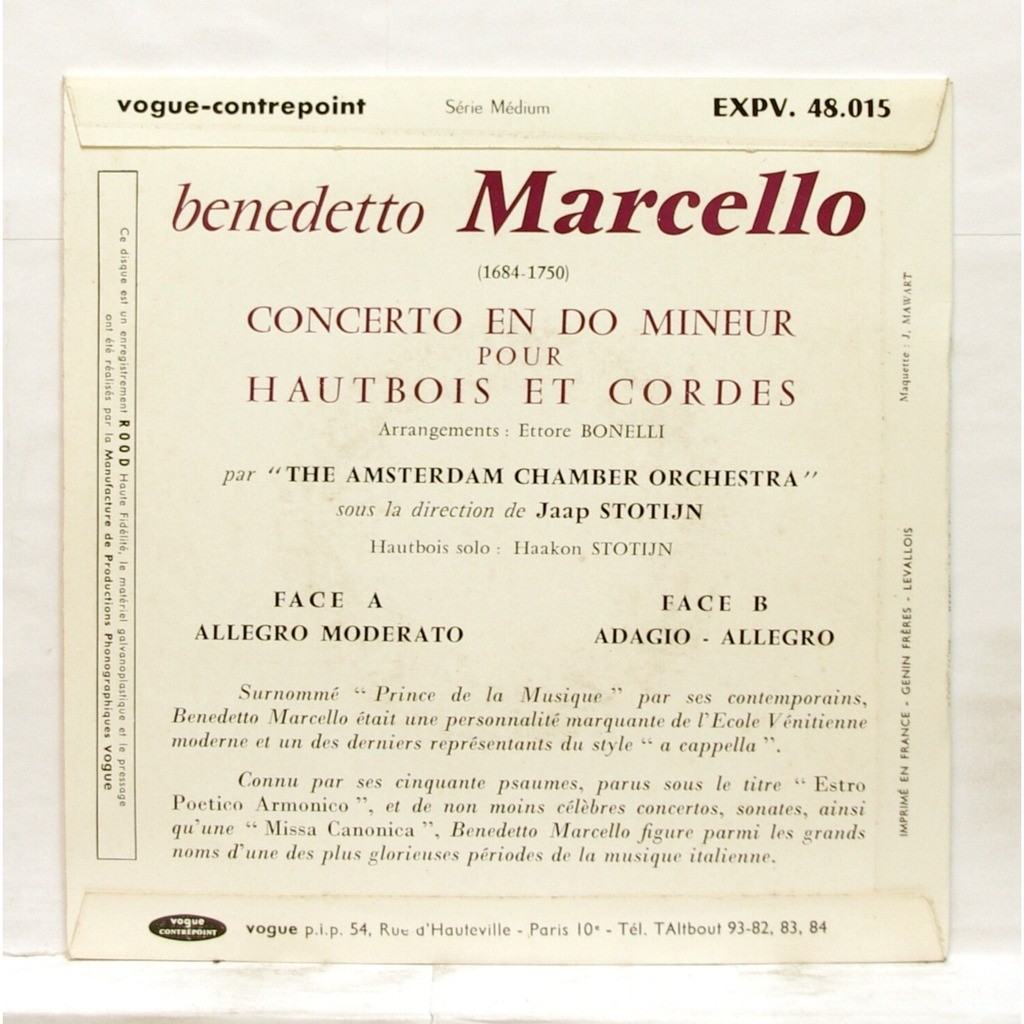 Benedetto marcello concerto in c minor for oboe & strings by Haakon