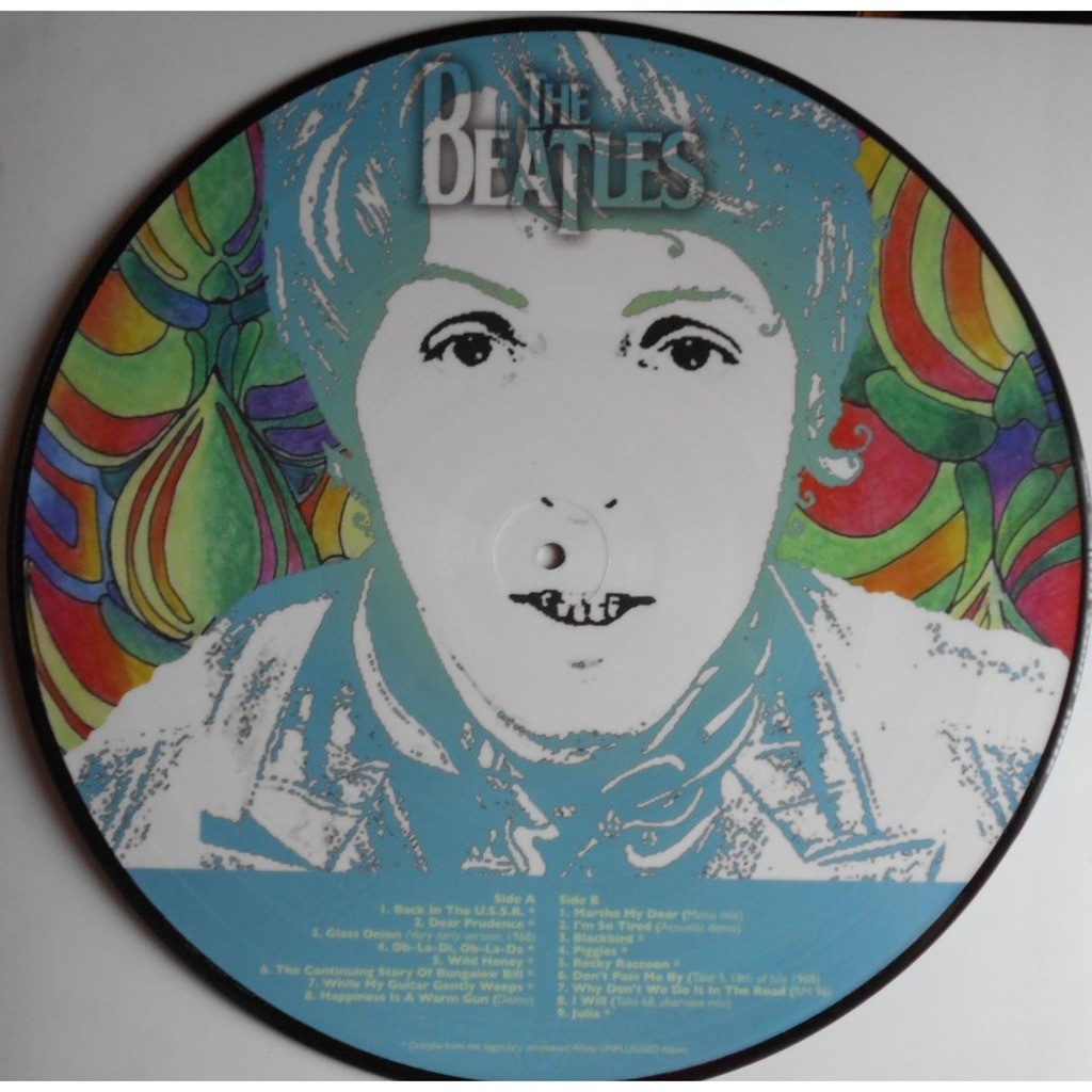 Alternate white album picture disc by The Beatles, LP with ald93