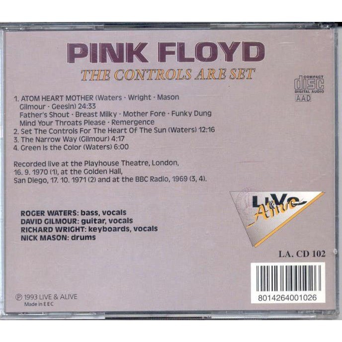 The controls are set (playhouse theatre london 16.09.1970 etc.) by Pink