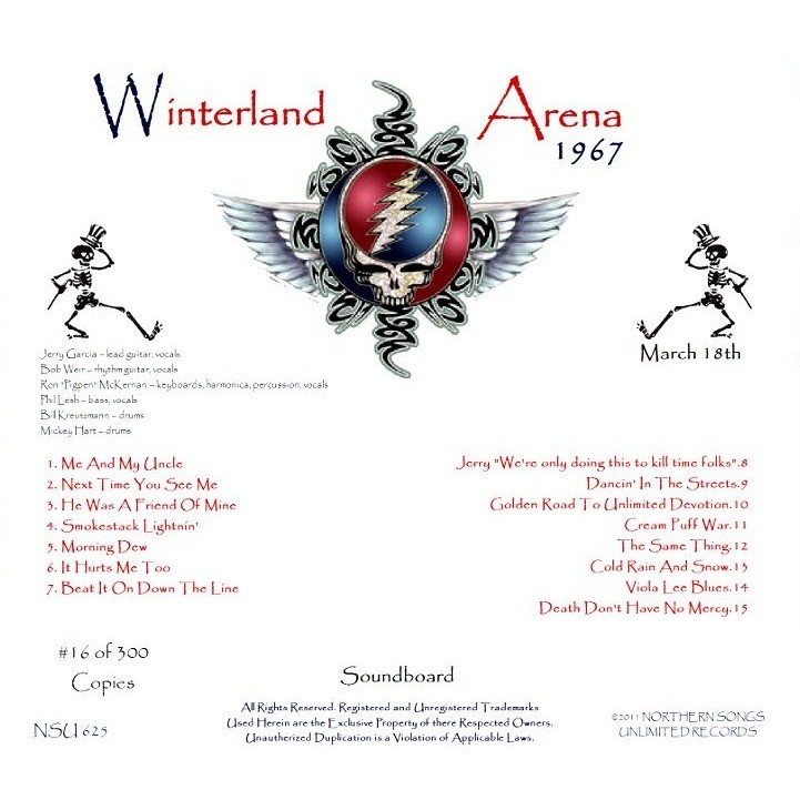 THE GRATEFUL DEAD LIVE WINTERLAND ARENA 1967 LTD 2CD