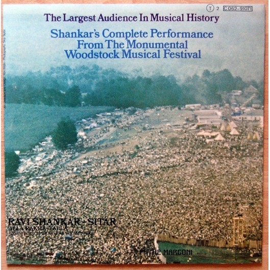 RAVI SHANKAR at the woodstock festival, LP for sale on