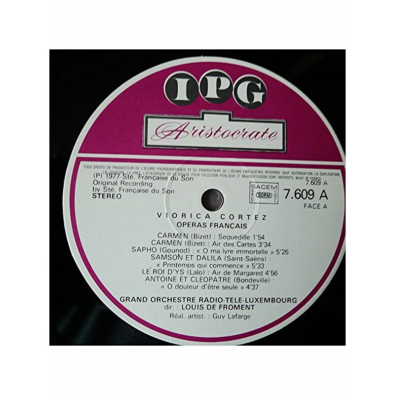 Operas francais et italiens von Viorica Cortez Louis De Froment