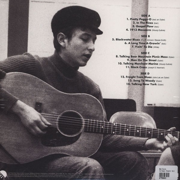  Bob Dylan  -  carnegie chapter hall (2xlp) ltd edit gatefold poch -u.k 